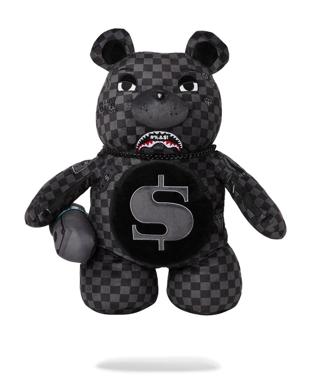 WHAT THE BEEP' SHARK MONEYBEAR TEDDYBEAR BACKPACK
